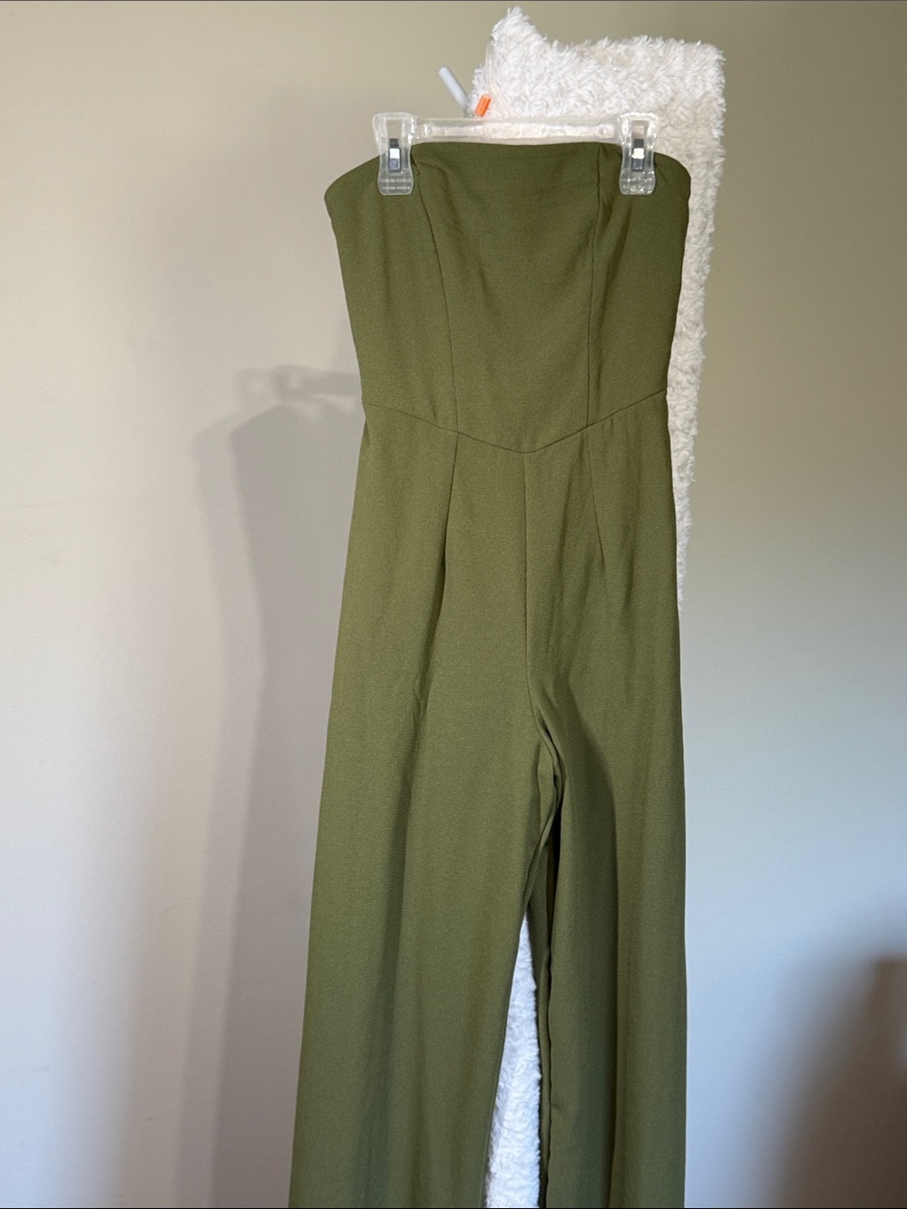 wild fable Olive Strapless Wide-Leg Jumpsuit